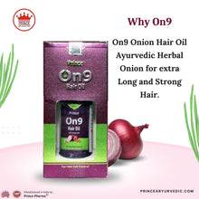 Prince Pharma On9 Onion Hair Oil | Best Ayurvedic Herbal Onion Oil for extra Long and Strong Hair